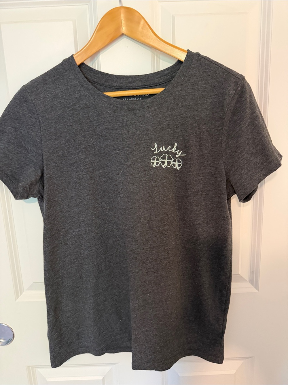 Lucky Charcoal 'Lucky' Graphic Tee